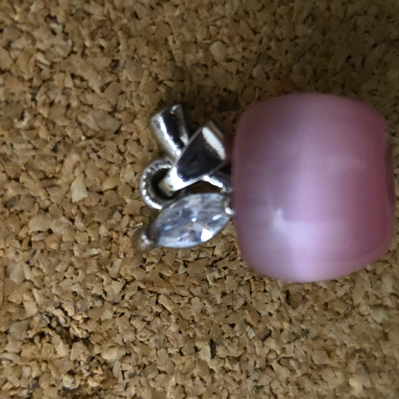 Pink Apple 925 Sterling Silver Pendant Cz. - Picture 4 of 7